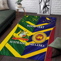Custom Sri Lanka And Australia Cricket Area Rug 2025 The Lions Baggy Greens Together - Wonder Print Shop