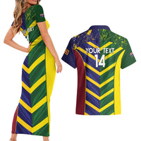 Custom Sri Lanka And Australia Cricket Couples Matching Short Sleeve Bodycon Dress and Hawaiian Shirt 2025 The Lions Baggy Greens Together - Wonder Print Shop