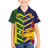 Custom Sri Lanka And Australia Cricket Family Matching Summer Maxi Dress and Hawaiian Shirt 2025 The Lions Baggy Greens Together - Wonder Print Shop