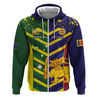 Custom Sri Lanka And Australia Cricket Hoodie 2025 The Lions Baggy Greens Together - Wonder Print Shop