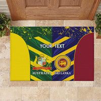 Custom Sri Lanka And Australia Cricket Rubber Doormat 2025 The Lions Baggy Greens Together - Wonder Print Shop