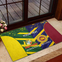 Custom Sri Lanka And Australia Cricket Rubber Doormat 2025 The Lions Baggy Greens Together - Wonder Print Shop