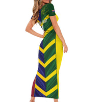 Custom Sri Lanka And Australia Cricket Short Sleeve Bodycon Dress 2025 The Lions Baggy Greens Together - Wonder Print Shop