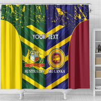 Custom Sri Lanka And Australia Cricket Shower Curtain 2025 The Lions Baggy Greens Together