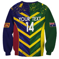 Custom Sri Lanka And Australia Cricket Sweatshirt 2025 The Lions Baggy Greens Together - Wonder Print Shop