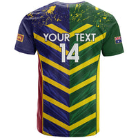 Custom Sri Lanka And Australia Cricket T Shirt 2025 The Lions Baggy Greens Together - Wonder Print Shop