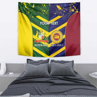 Custom Sri Lanka And Australia Cricket Tapestry 2025 The Lions Baggy Greens Together - Wonder Print Shop