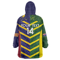 Custom Sri Lanka And Australia Cricket Wearable Blanket Hoodie 2025 The Lions Baggy Greens Together - Wonder Print Shop