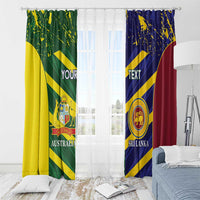Custom Sri Lanka And Australia Cricket Window Curtain 2025 The Lions Baggy Greens Together - Wonder Print Shop