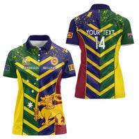 Custom Sri Lanka And Australia Cricket Women Polo Shirt 2025 The Lions Baggy Greens Together - Wonder Print Shop