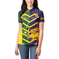 Custom Sri Lanka And Australia Cricket Women Polo Shirt 2025 The Lions Baggy Greens Together - Wonder Print Shop