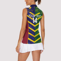 Custom Sri Lanka And Australia Cricket Women Sleeveless Polo Shirt 2025 The Lions Baggy Greens Together - Wonder Print Shop