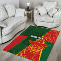 Custom Bangladesh And Zimbabwe Cricket Area Rug 2025 Tigers Chevrons Together - Wonder Print Shop