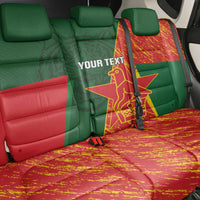 Custom Bangladesh And Zimbabwe Cricket Back Car Seat Cover 2025 Tigers Chevrons Together - Wonder Print Shop