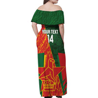 Custom Bangladesh And Zimbabwe Cricket Family Matching Off Shoulder Maxi Dress and Hawaiian Shirt 2025 Tigers Chevrons Together - Wonder Print Shop