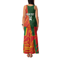 Custom Bangladesh And Zimbabwe Cricket Family Matching Tank Maxi Dress and Hawaiian Shirt 2025 Tigers Chevrons Together - Wonder Print Shop