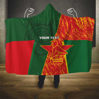 Custom Bangladesh And Zimbabwe Cricket Hooded Blanket 2025 Tigers Chevrons Together