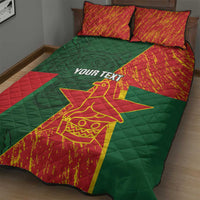 Custom Bangladesh And Zimbabwe Cricket Quilt Bed Set 2025 Tigers Chevrons Together - Wonder Print Shop
