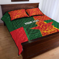 Custom Bangladesh And Zimbabwe Cricket Quilt Bed Set 2025 Tigers Chevrons Together - Wonder Print Shop