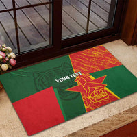 Custom Bangladesh And Zimbabwe Cricket Rubber Doormat 2025 Tigers Chevrons Together - Wonder Print Shop