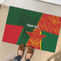 Custom Bangladesh And Zimbabwe Cricket Rubber Doormat 2025 Tigers Chevrons Together - Wonder Print Shop