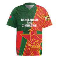 Custom Bangladesh And Zimbabwe Cricket Rugby Jersey 2025 Tigers Chevrons Together - Wonder Print Shop