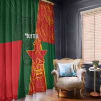 Custom Bangladesh And Zimbabwe Cricket Window Curtain 2025 Tigers Chevrons Together - Wonder Print Shop
