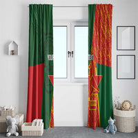 Custom Bangladesh And Zimbabwe Cricket Window Curtain 2025 Tigers Chevrons Together - Wonder Print Shop