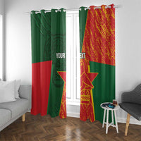 Custom Bangladesh And Zimbabwe Cricket Window Curtain 2025 Tigers Chevrons Together - Wonder Print Shop
