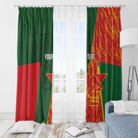 Custom Bangladesh And Zimbabwe Cricket Window Curtain 2025 Tigers Chevrons Together - Wonder Print Shop
