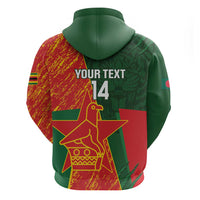 Custom Bangladesh And Zimbabwe Cricket Zip Hoodie 2025 Tigers Chevrons Together - Wonder Print Shop