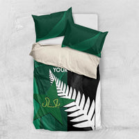 Custom New Zealand And Pakistan Cricket Bedding Set 2025 Black Cap Shaheens Together - Wonder Print Shop