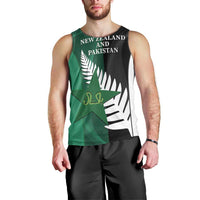 Custom New Zealand And Pakistan Cricket Men Tank Top 2025 Black Cap Shaheens Together - Wonder Print Shop