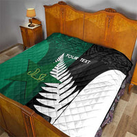 Custom New Zealand And Pakistan Cricket Quilt 2025 Black Cap Shaheens Together - Wonder Print Shop