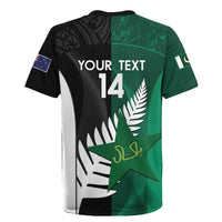 Custom New Zealand And Pakistan Cricket Rugby Jersey 2025 Black Cap Shaheens Together - Wonder Print Shop