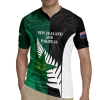 Custom New Zealand And Pakistan Cricket Rugby Jersey 2025 Black Cap Shaheens Together - Wonder Print Shop