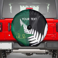 Custom New Zealand And Pakistan Cricket Spare Tire Cover 2025 Black Cap Shaheens Together - Wonder Print Shop