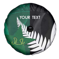 Custom New Zealand And Pakistan Cricket Spare Tire Cover 2025 Black Cap Shaheens Together - Wonder Print Shop