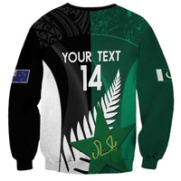 Custom New Zealand And Pakistan Cricket Sweatshirt 2025 Black Cap Shaheens Together - Wonder Print Shop