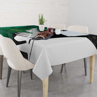 Custom New Zealand And Pakistan Cricket Tablecloth 2025 Black Cap Shaheens Together - Wonder Print Shop