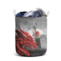 Wales Cardiff Capital Laundry Basket Welsh Red Dragon Castell Caerdydd - Wonder Print Shop