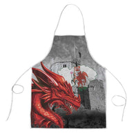 Wales Cardiff Capital Apron Welsh Red Dragon Castell Caerdydd - Wonder Print Shop