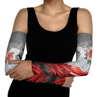 Wales Cardiff Capital Arm Sleeves Welsh Red Dragon Castell Caerdydd - Wonder Print Shop