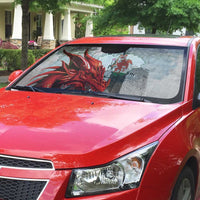 Wales Cardiff Capital Auto Sun Shade Welsh Red Dragon Castell Caerdydd - Wonder Print Shop