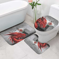 Wales Cardiff Capital Bathroom Set Welsh Red Dragon Castell Caerdydd - Wonder Print Shop