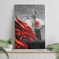 Wales Cardiff Capital Canvas Wall Art Welsh Red Dragon Castell Caerdydd - Wonder Print Shop