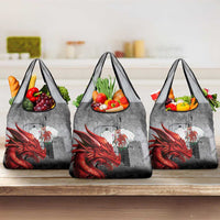 Wales Cardiff Capital Grocery Bag Welsh Red Dragon Castell Caerdydd - Wonder Print Shop