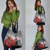 Wales Cardiff Capital Grocery Bag Welsh Red Dragon Castell Caerdydd - Wonder Print Shop