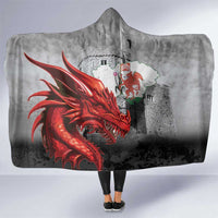 Wales Cardiff Capital Hooded Blanket Welsh Red Dragon Castell Caerdydd - Wonder Print Shop