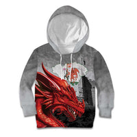 Wales Cardiff Capital Kid Hoodie Welsh Red Dragon Castell Caerdydd - Wonder Print Shop